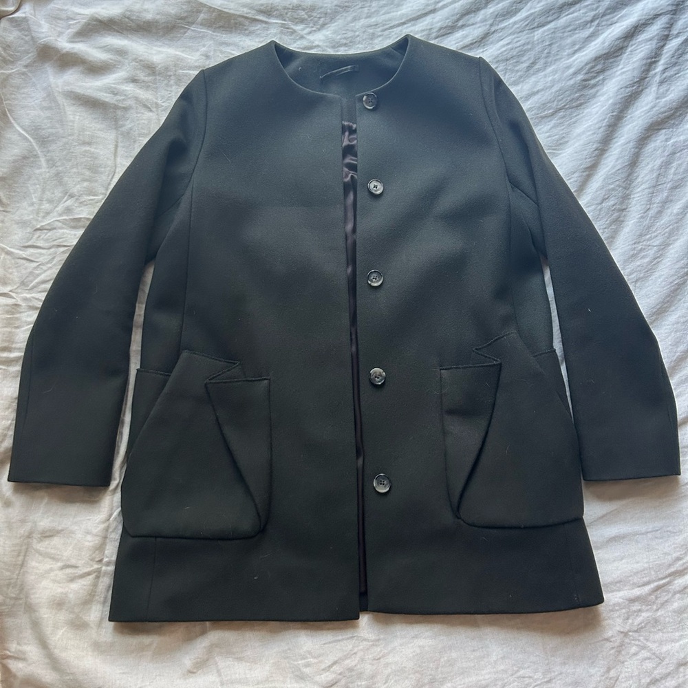 Cos Wool Olive Green Coat